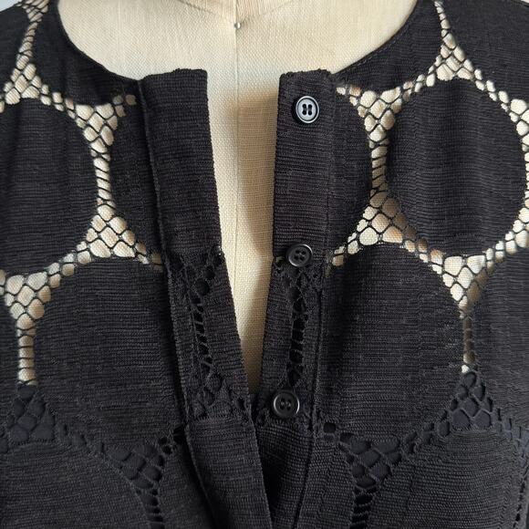 AKRIS PUNTO Black Lace Polka Dot Top - Picture 6 of 13